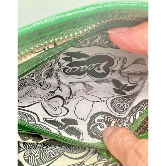 The Sak Green Leather Purse 11x6.5 Shoulder Strap - Picture 6 of 8